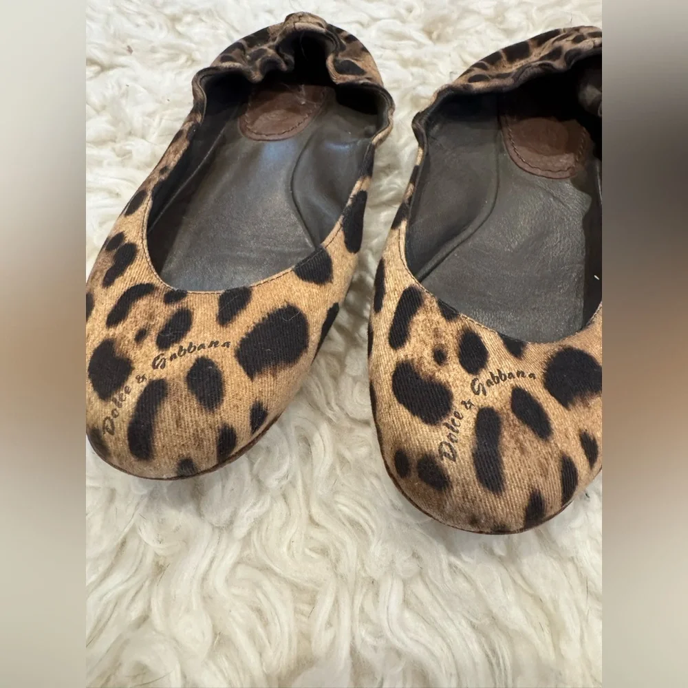 DOLCE & GABANNA leopard ballet flats size 36.5 - Picture 3 of 5